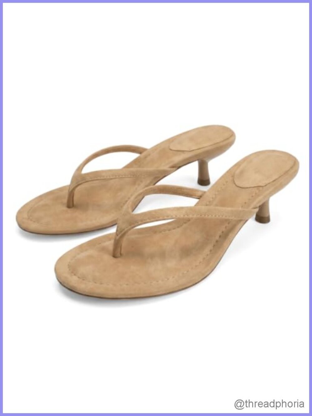 Suede Kitten Heels Flip Flop Sandals Women Open Toe Slip On Summer Shoes